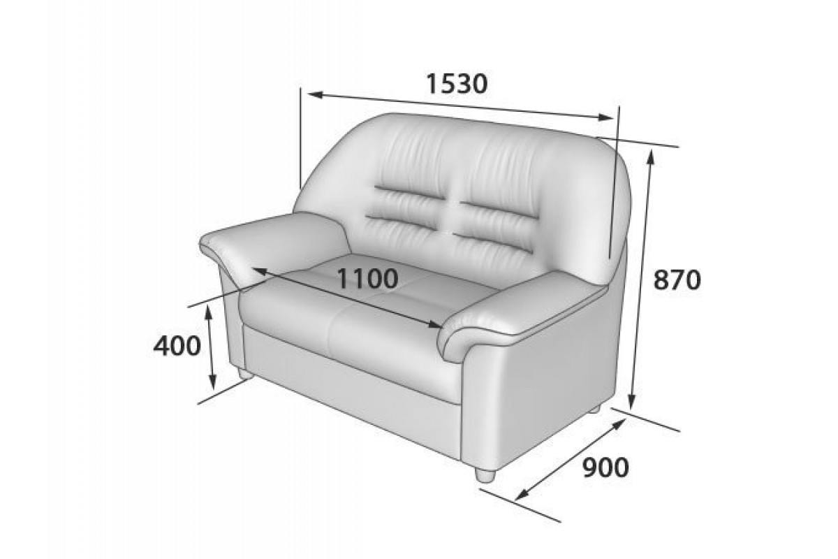 P3 премьер диван трехместный (Ecotex 3001 )