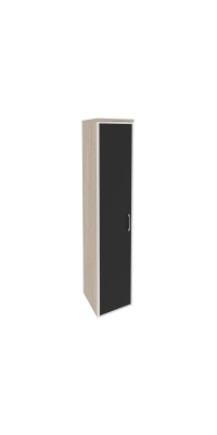 Шкаф высокий узкий левый O.SU-1.10R(L) white/black Onix