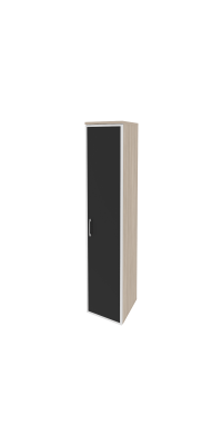 Шкаф высокий узкий правый O.SU-1.10R(R) white/black Onix