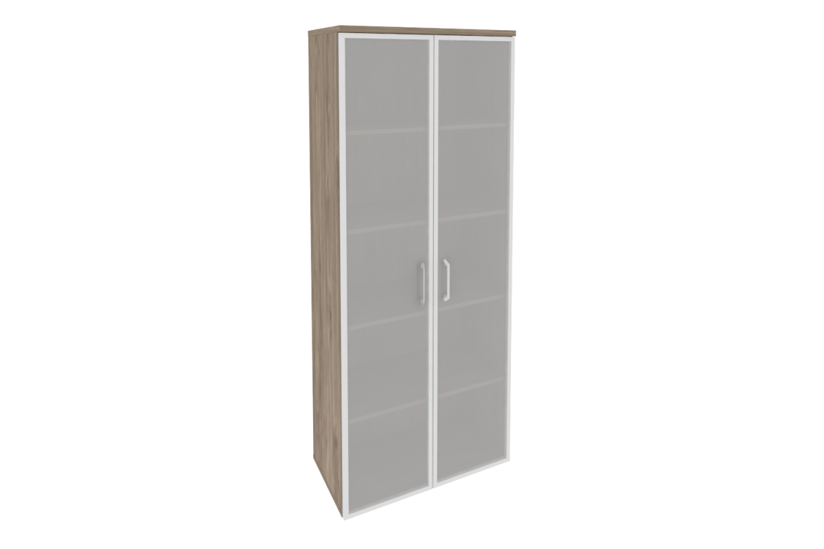 Шкаф высокий широкий O.ST-1.10R white/black Onix