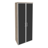 Шкаф высокий широкий O.ST-1.10R white/black Onix