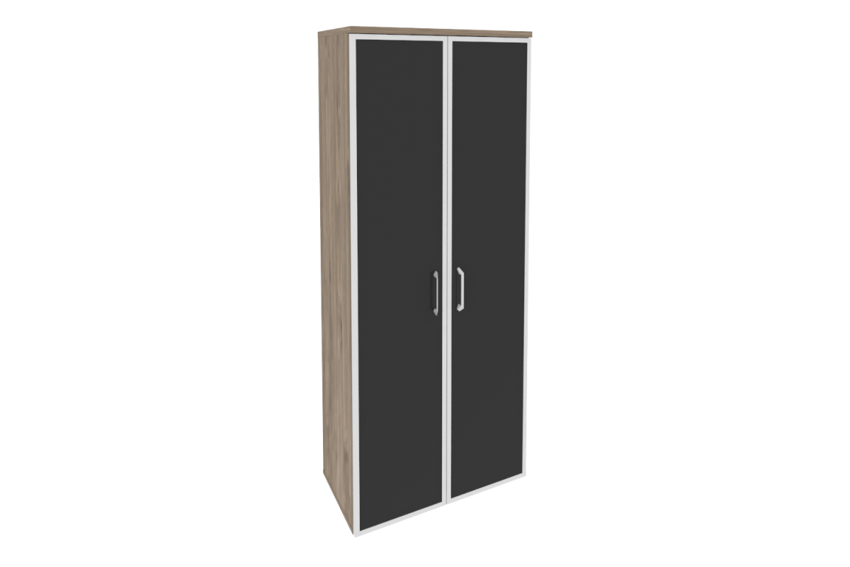 Шкаф высокий широкий O.ST-1.10R white/black Onix