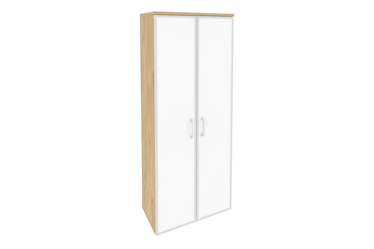 Шкаф высокий широкий O.ST-1.10R white/black Onix