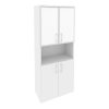 Шкаф высокий широкий O.ST-1.4R white/black Onix