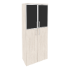 Шкаф высокий широкий O.ST-1.7R white/black Onix