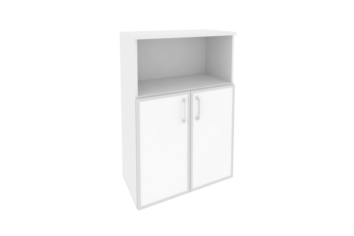 Шкаф средний широкий O.ST-2.2R white/black Onix
