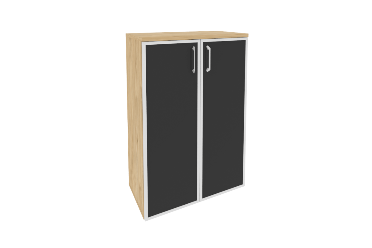 Шкаф средний широкий  O.ST-2.4R white/black Onix