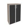 Шкаф средний широкий  O.ST-2.4R white/black Onix