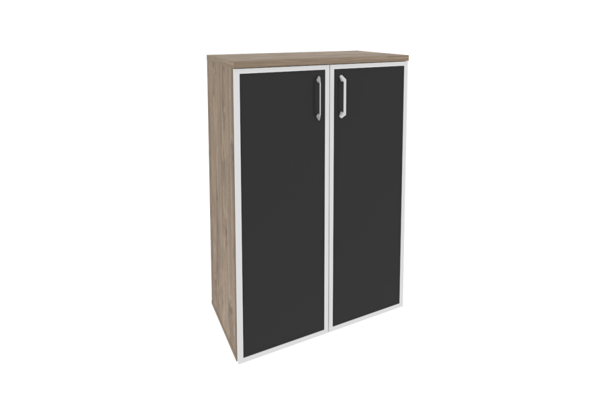 Шкаф средний широкий  O.ST-2.4R white/black Onix