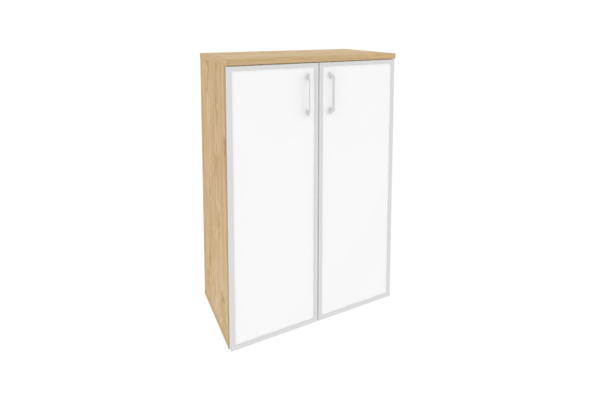 Шкаф средний широкий  O.ST-2.4R white/black Onix