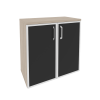 Шкаф низкий широкий O.ST-3.2R white/black Onix