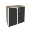 Шкаф низкий широкий O.ST-3.2R white/black Onix