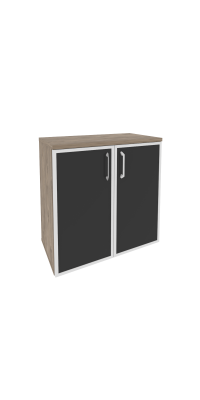 Шкаф низкий широкий O.ST-3.2R white/black Onix