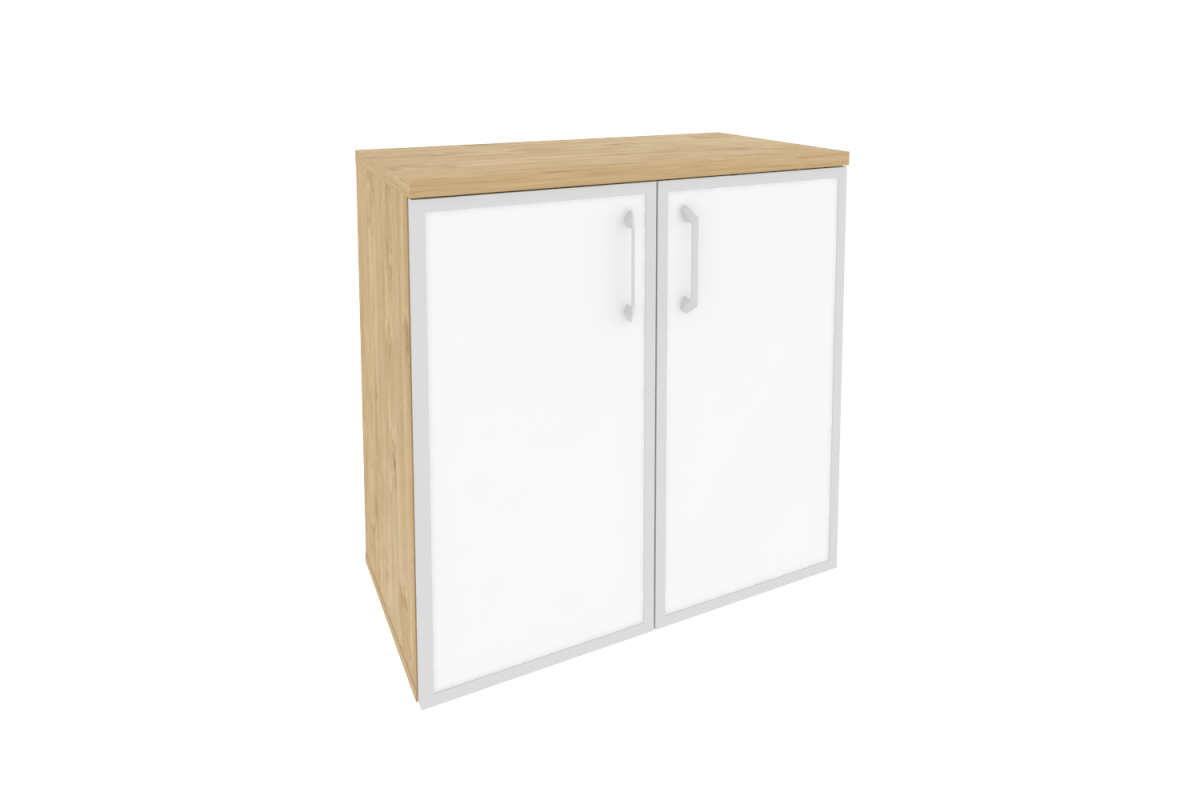 Шкаф низкий широкий O.ST-3.2R white/black Onix