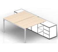 Составной стол на 2 рабочих места (начальный модуль)  ST2TS128FU