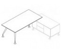 Стол для кабинета правый или левый (с одной опорой) 156315