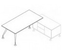 Стол для кабинета правый или левый (с одной опорой) 156314
