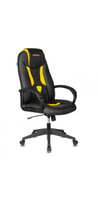 Кресло игровое Бюрократ VIKING-8N/BL-YELL черный/желтый искусственная кожа