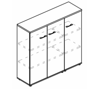 Шкаф средний комбинированный закрытый (топ ДСП) МР 9489