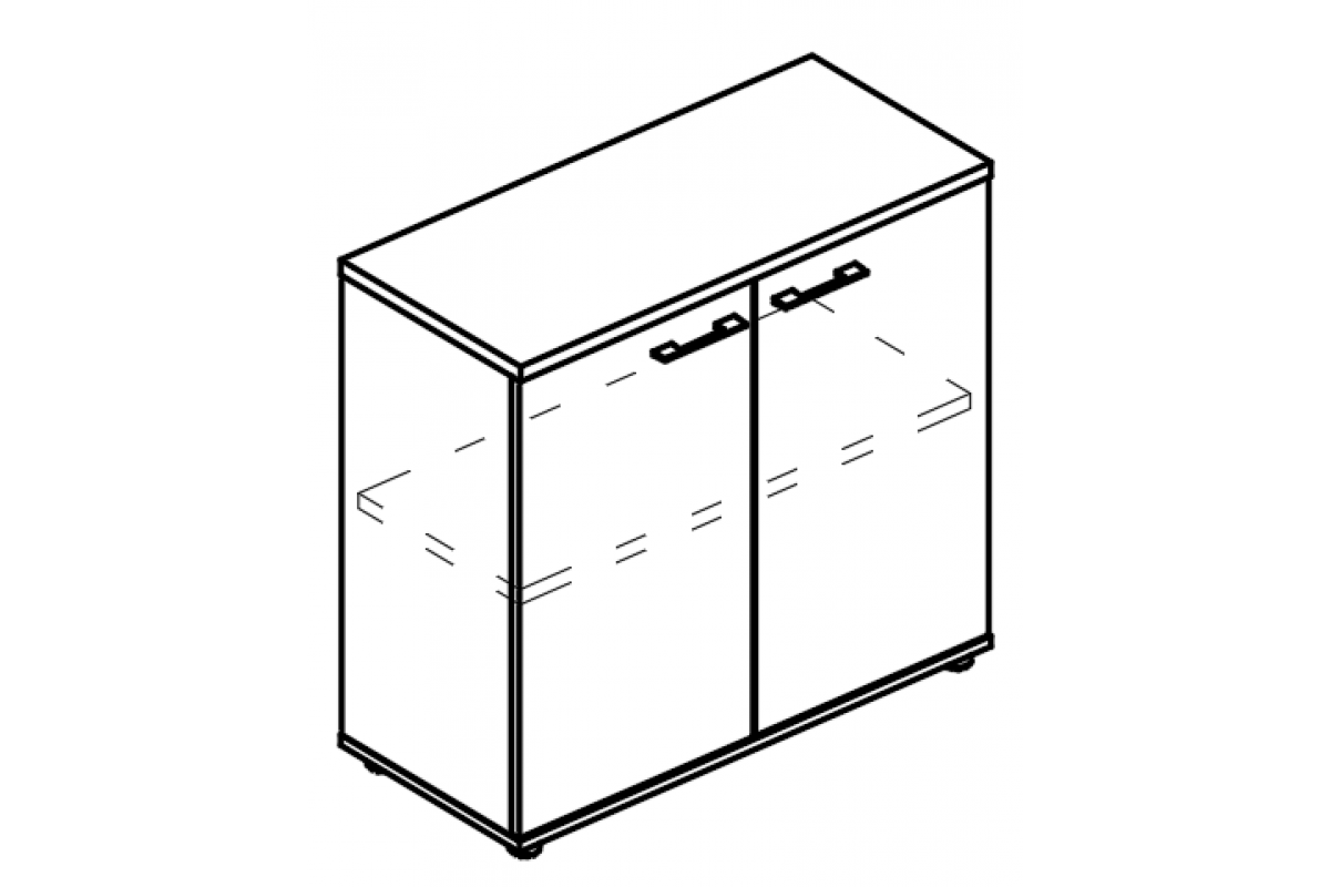 Шкаф низкий закрытый (топ МДФ) МР 9351 Alta