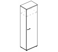 Шкаф для одежды узкий (топ ДСП) МР 9408 