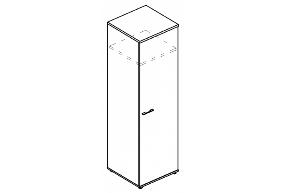 Шкаф для одежды глубокий узкий (топ ДСП) МР 9412 Alta