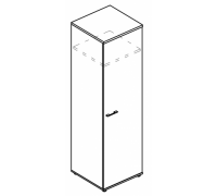 Шкаф для одежды глубокий узкий (топ ДСП) МР 9412