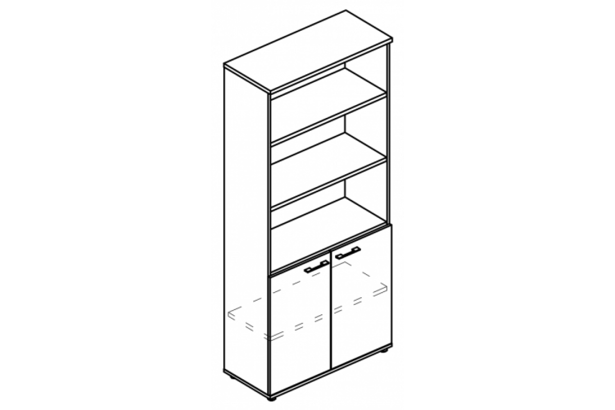 Шкаф для документов полузакрытый (топ ДСП) МР 9471 Alta