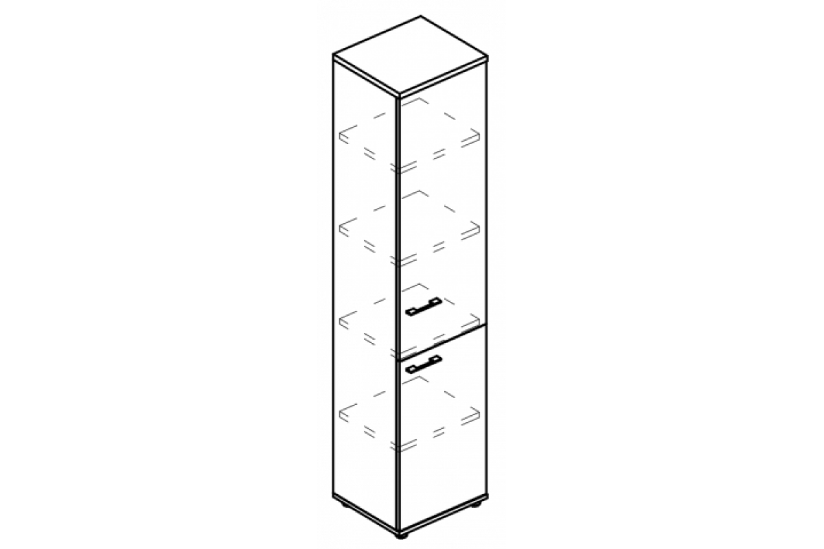 Шкаф закрытый 2-х дверный узкий (топ ДСП) МР 9483 Alta