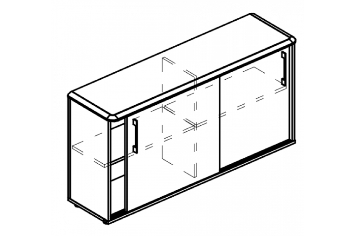 Шкаф-купе низкий (топ МДФ) МР 303 Alta