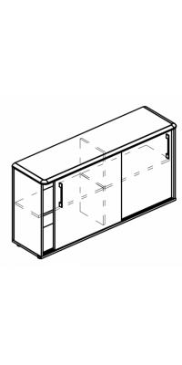 Шкаф-купе низкий (топ МДФ) МР 332 Alta