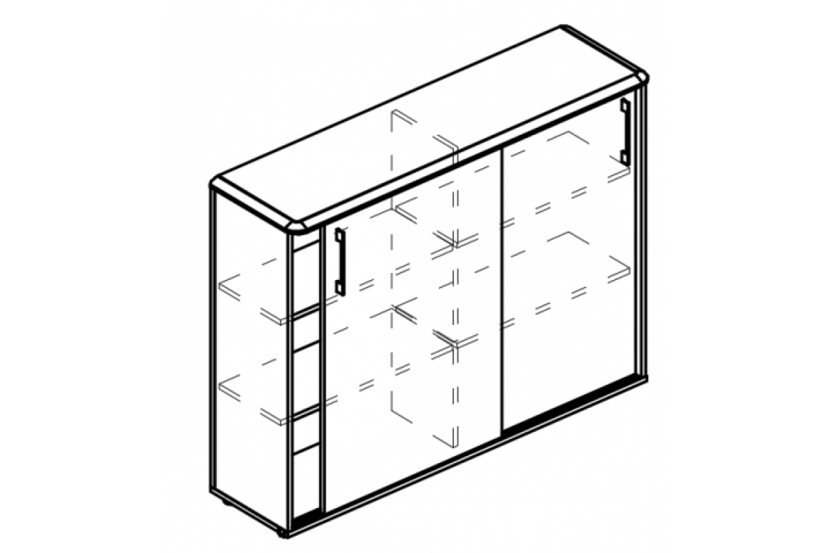 Шкаф-купе средний (топ МДФ) МР 320 Alta