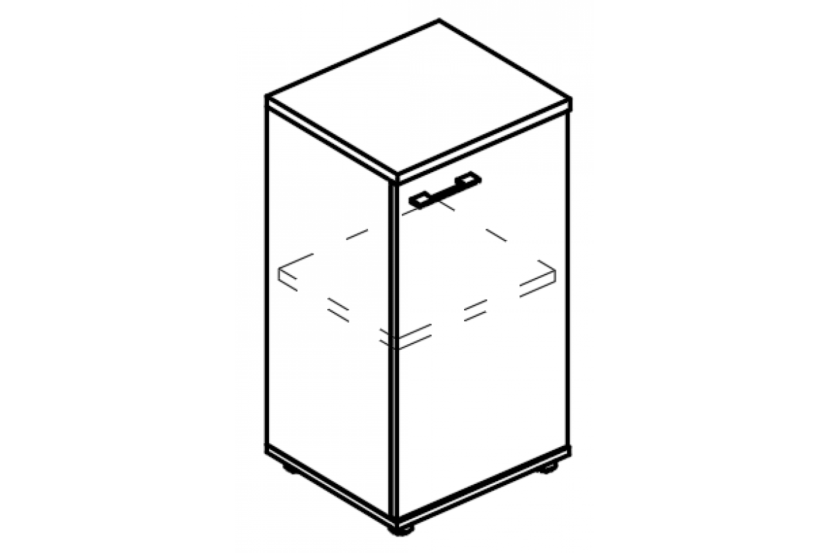 Шкаф низкий узкий закрытый (топ ДСП) МР 9453 Alta