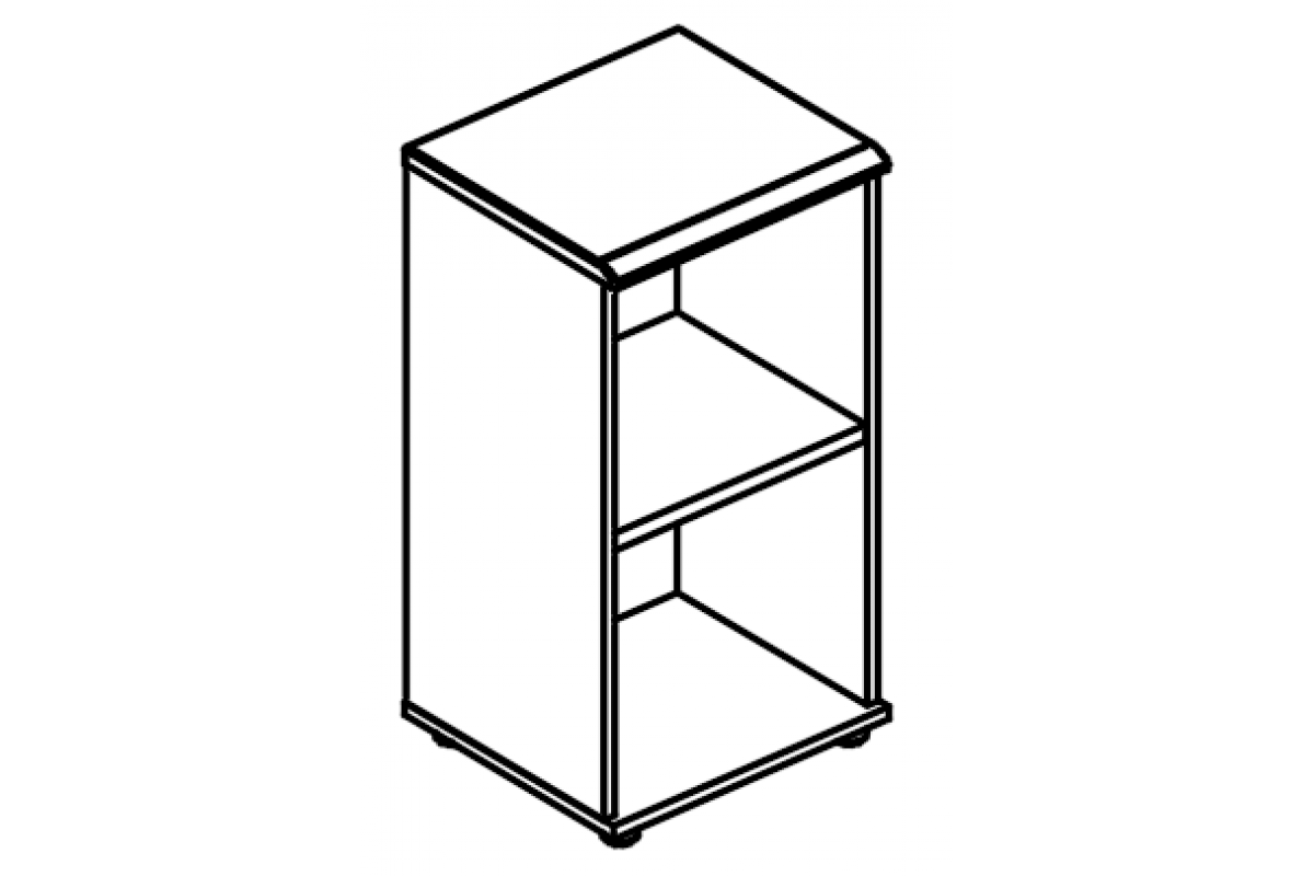 Стеллаж низкий узкий (топ МДФ) Alta