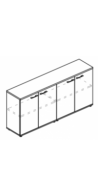 Шкаф низкий комбинированный закрытый (топ ДСП) МР 9455 Alta