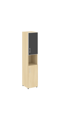 Стеллаж высокий узкий LT-SU 1.4R white/black Yalta