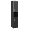 Стеллаж высокий узкий LT-SU 1.4R white/black Yalta