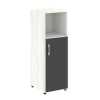 Стеллаж средний узкий LT-SU 2.2R white/black Yalta
