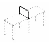 Экран настольный промежуточный тканевый с мягким наполнителем с кронштейнами А4 Б 873 С