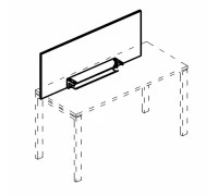 Экран настольный фронтальный для стола 120 с кабель-каналом А4 Б 831 БП
