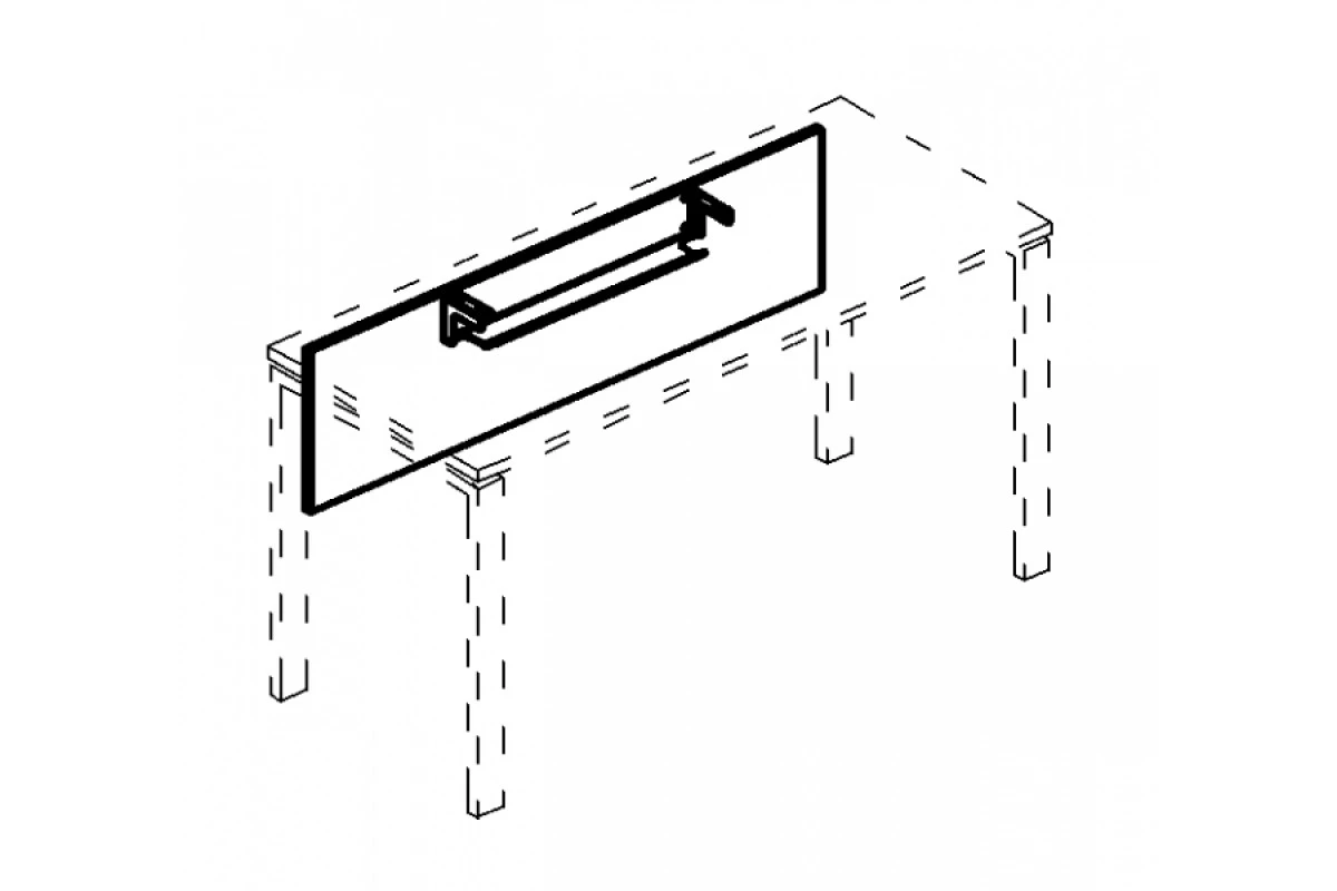 Экран стола 180 с кабель-каналом А4 Б 844 БП