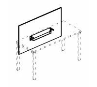 Экран настольный фронтальный большой для стола 100 с кабель-каналом А4 Б 835 БП