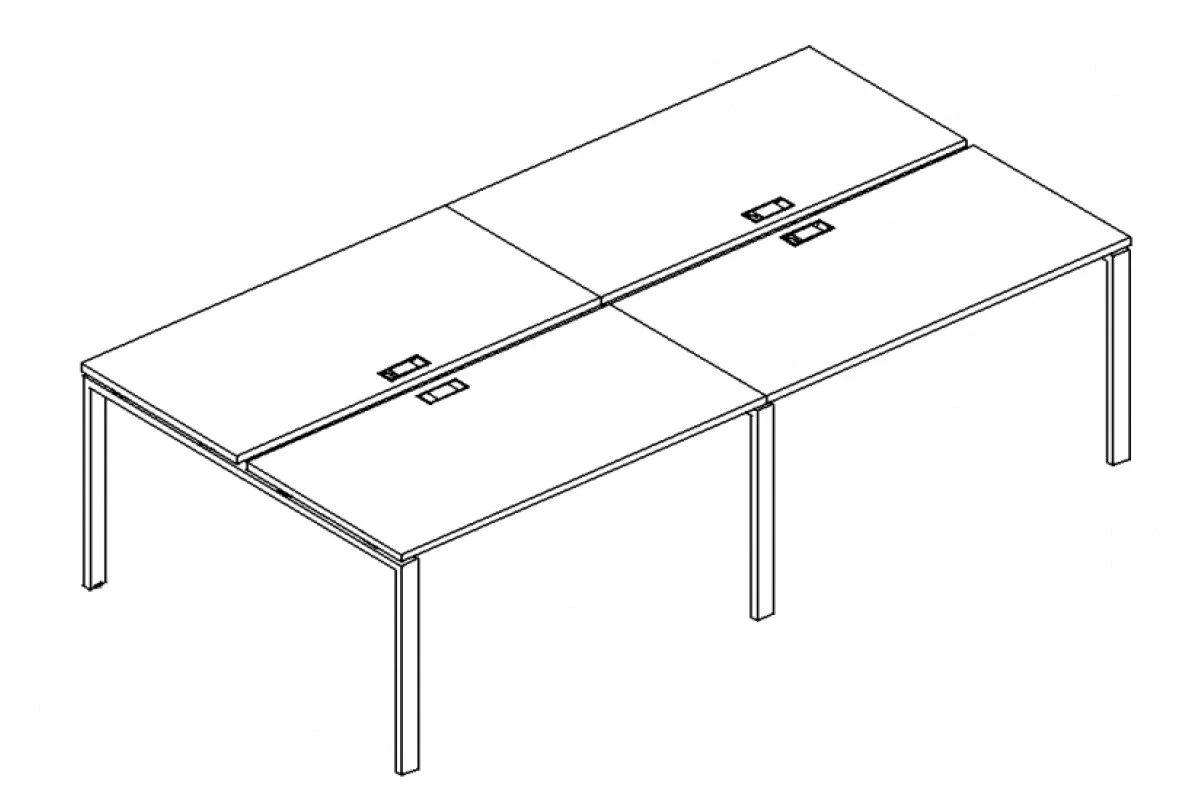 Рабочая станция на металлокаркасе UNO (4х120) А4 Б1 176-2 БП