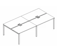Рабочая станция на металлокаркасе UNO (4х120) А4 Б1 176-2 БП