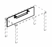 Экран стола 100 с кабель-каналом А4 Б 840 БП