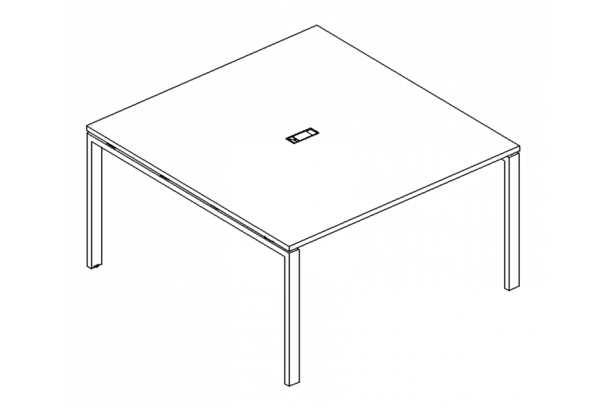 Стол для переговоров на металлокаркасе UNO А4 Б1 136 БП
