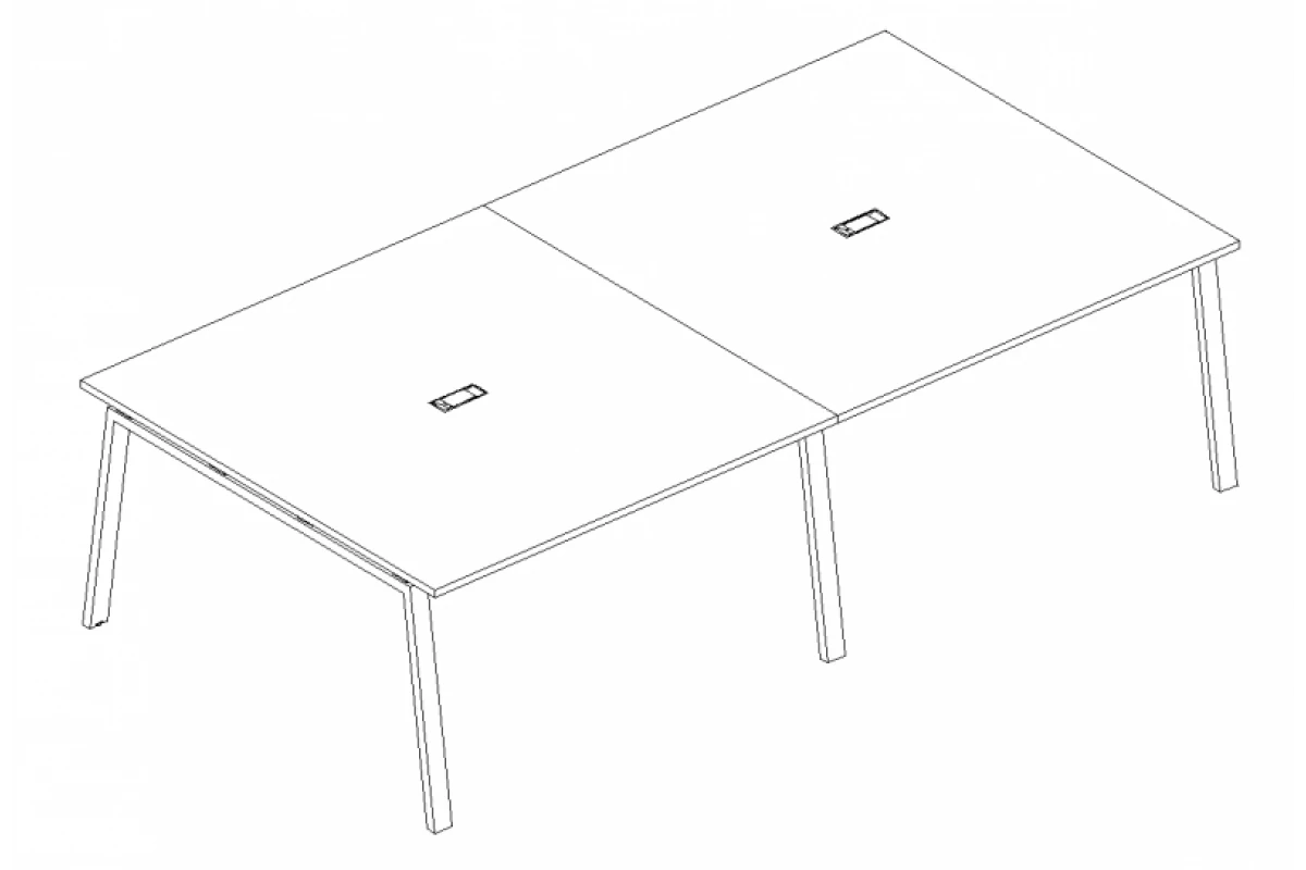 Стол для переговоров на металлокаркасе TRE А4 Б3 132-2 БП