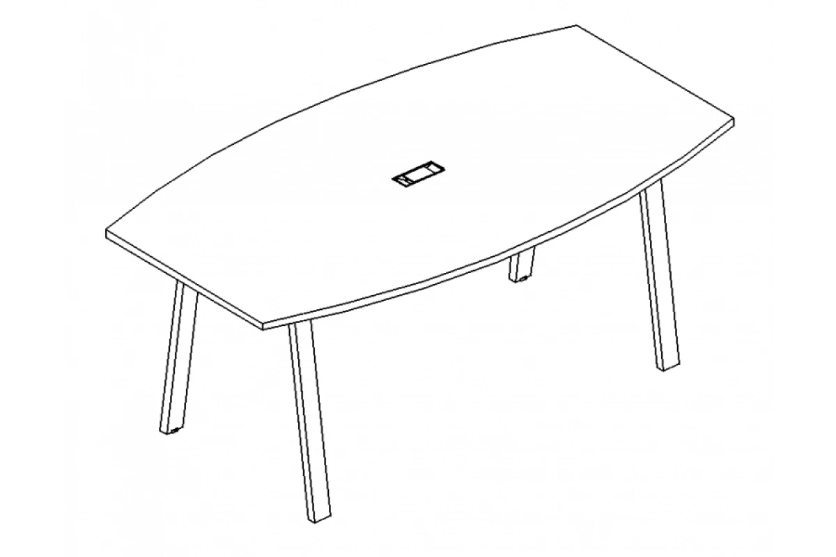 Стол для переговоров на металлокаркасе TRE А4 Б3 111 БП