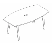 Стол для переговоров на металлокаркасе TRE А4 Б3 111 БП