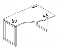 Стол эргономичный правый "Техно" на металлокаркасе QUATTRO А4 Б4 056 БП